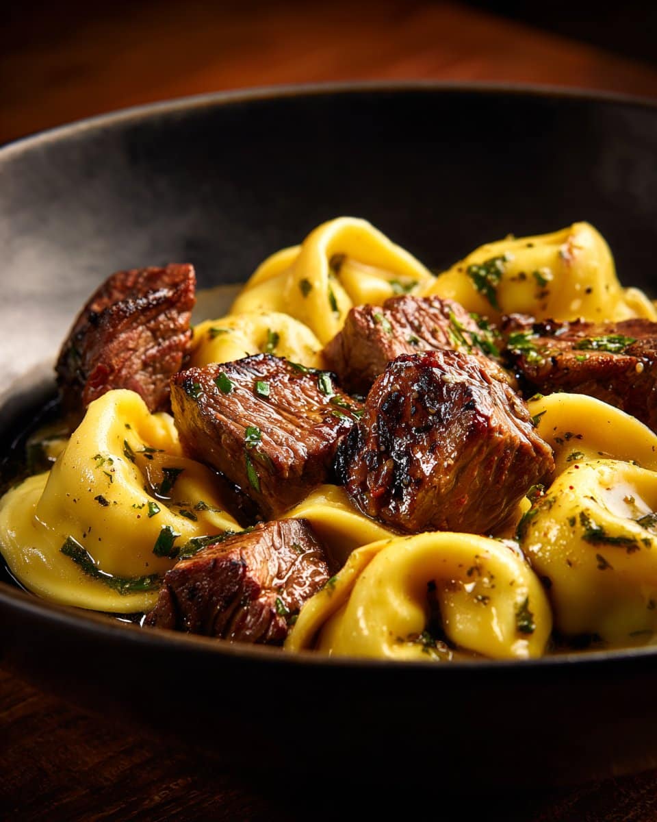 Cracked Garlic Steak Tortellini in Creamhouse Sauce Bliss