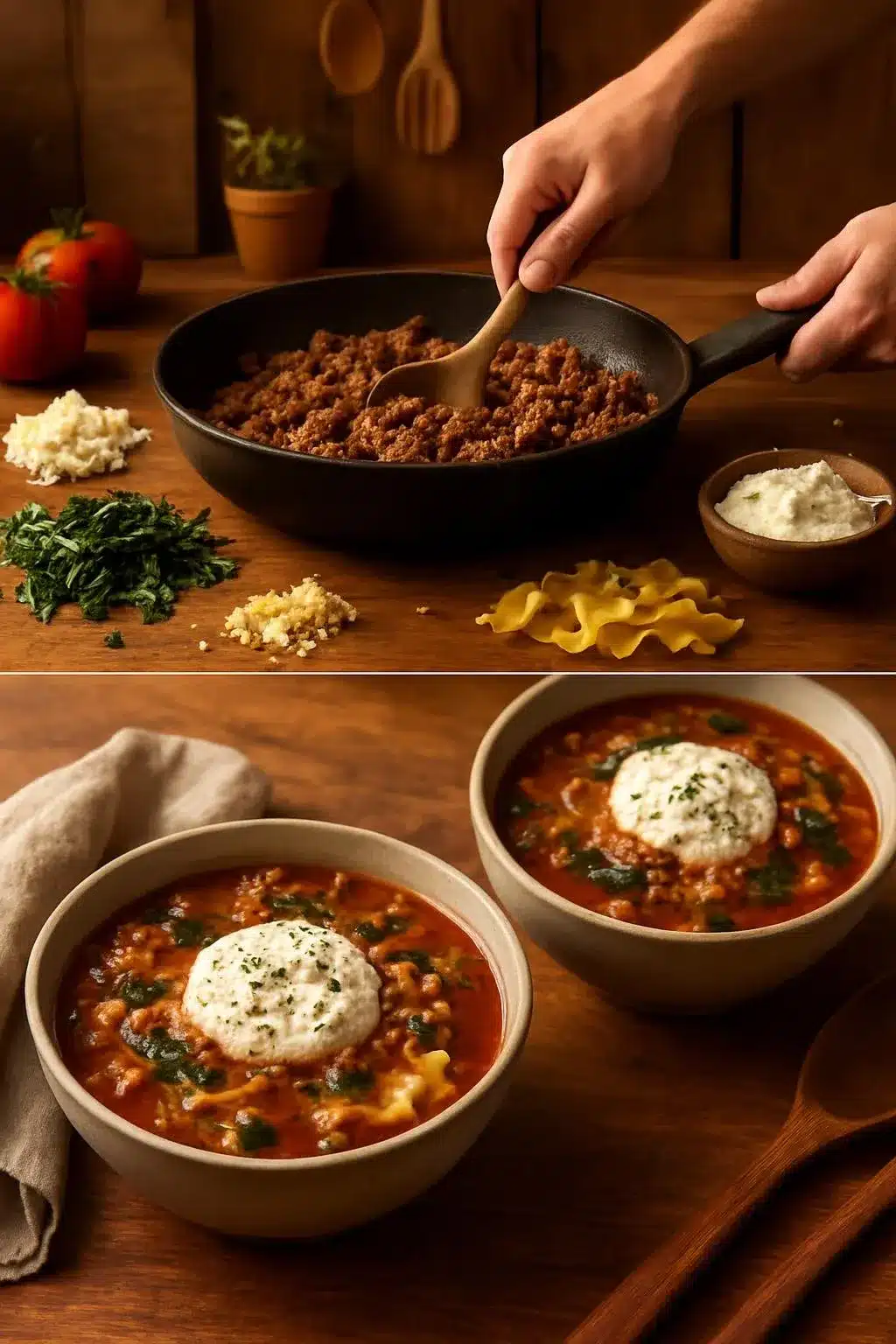 BEST EVER One-Pot Lasagna Soup Recipe!