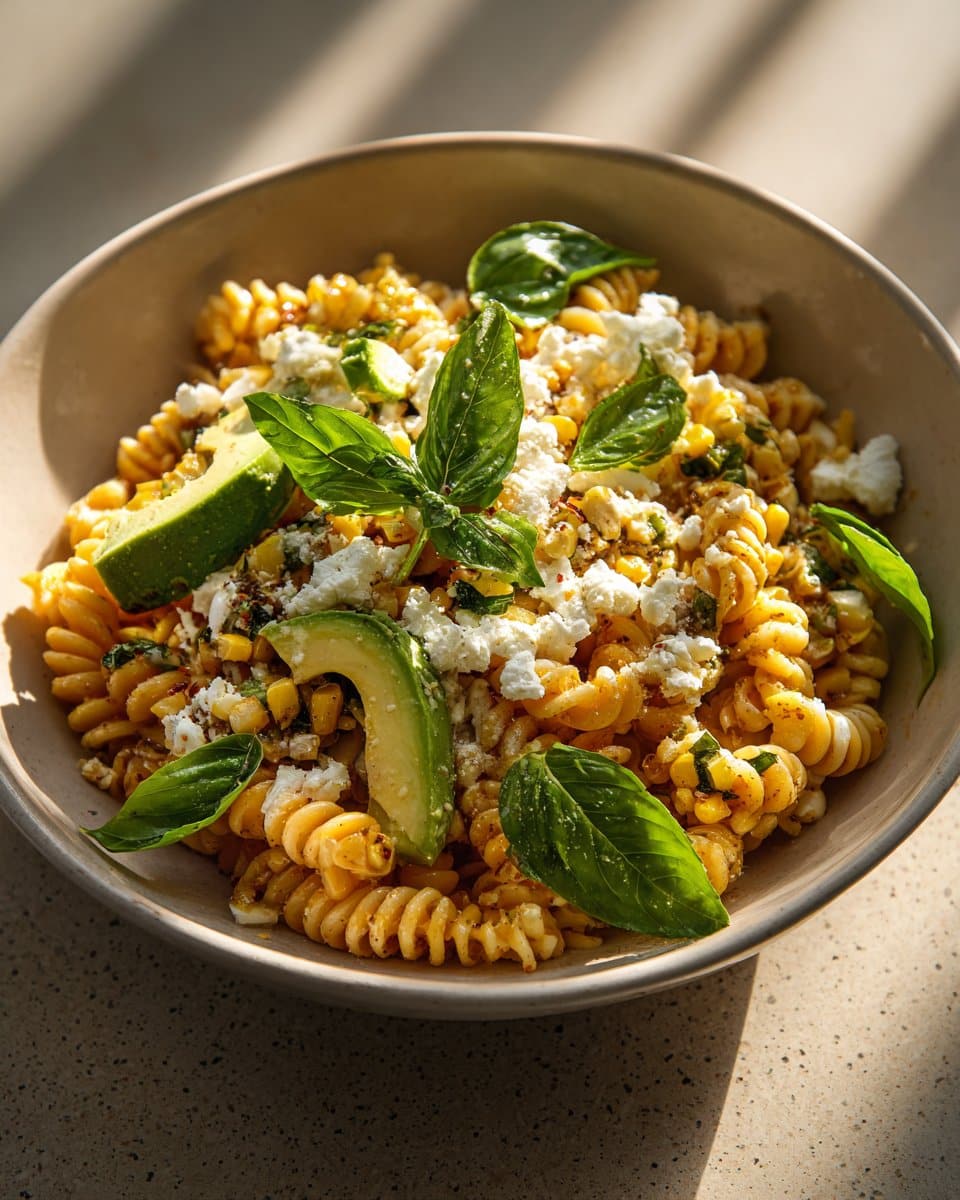 Juicy Street Corn Pasta Salad