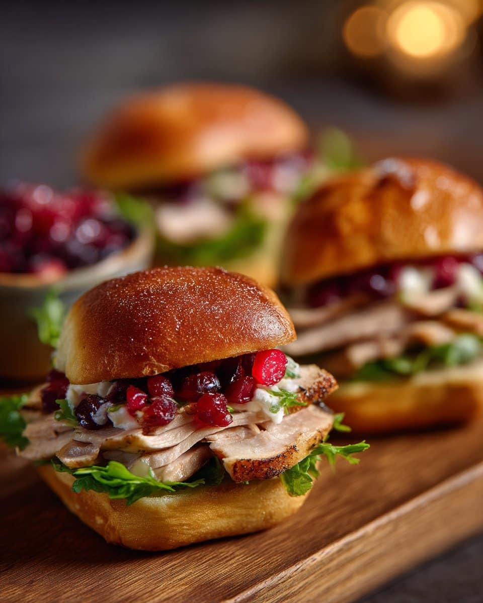 Cranberry Turkey Sliders for Thanksgiving