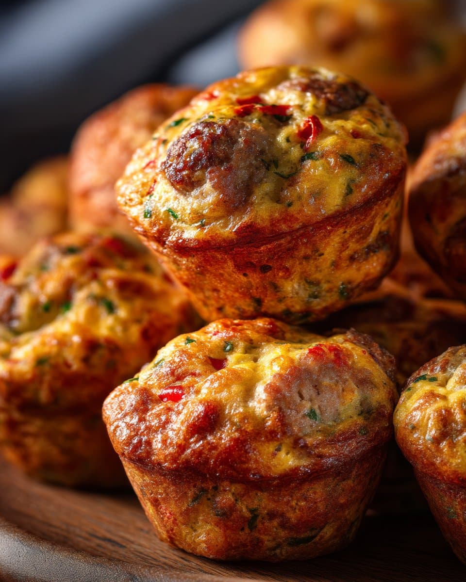High-Protein Pancake Sausage Mini Muffins