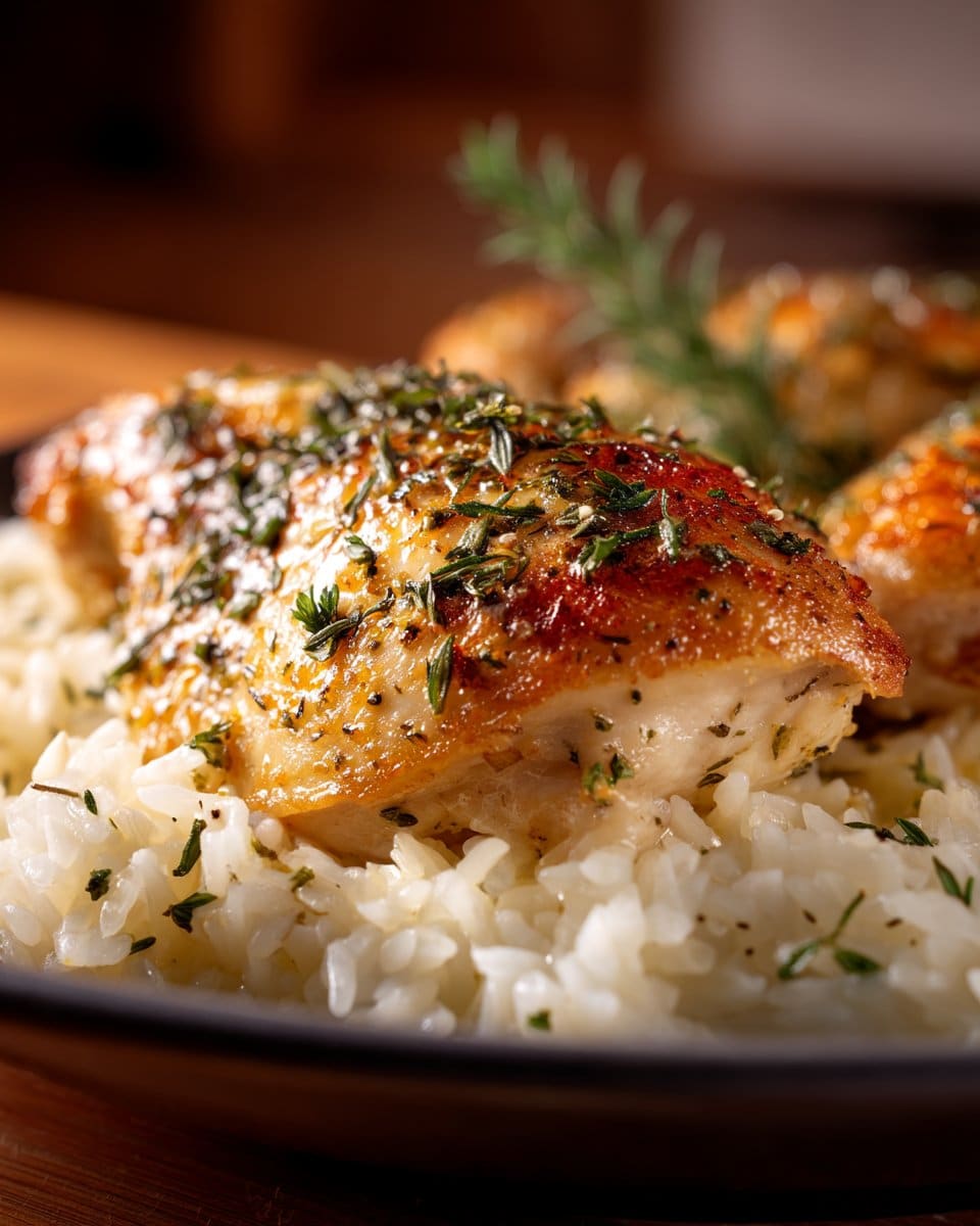 Slow Cooker Lemon Herb Chicken with Fluffy Rice