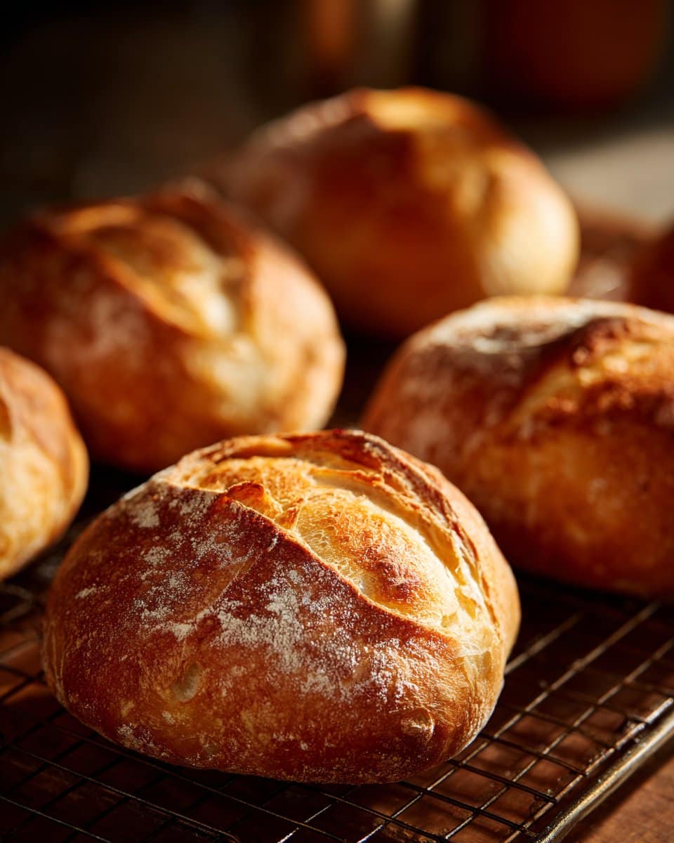 Easy Small Batch Ciabatta Rolls