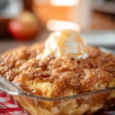 Delicious quick and easy shortcut dessert ready to serve.