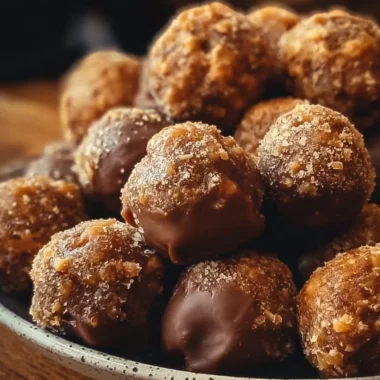 Delicious Butterfinger Bliss Balls in a bowl, perfect for a sweet snack.