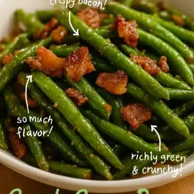 Deliciously crispy crack green beans cooked to perfection