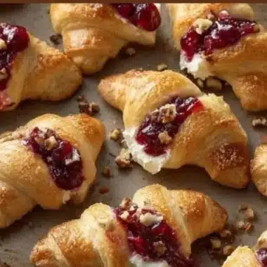 Cranberry Cream Cheese Bites with crescent roll dough
