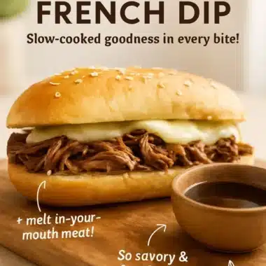 Delicious Crock Pot French dip sandwich ready to serve