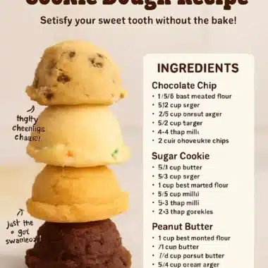 Delicious edible chocolate chip cookie dough in a bowl, ready to eat.