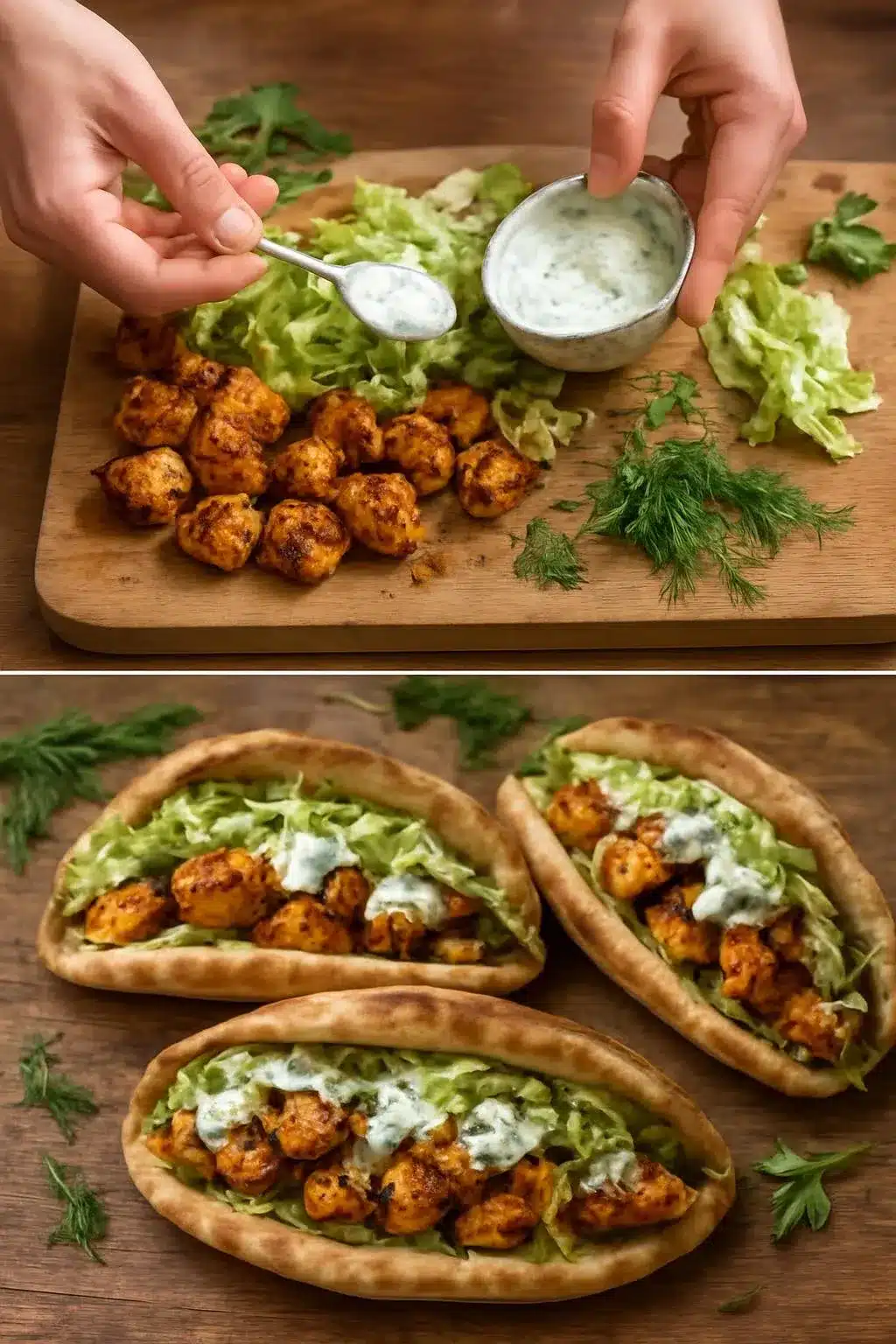 Sheet Pan Chicken Pitas with Herby Ranch