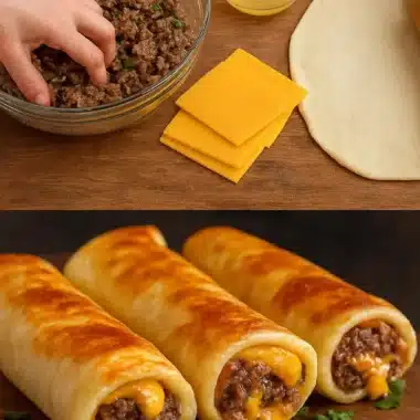Garlic butter beef cheeseburger rollups on a plate