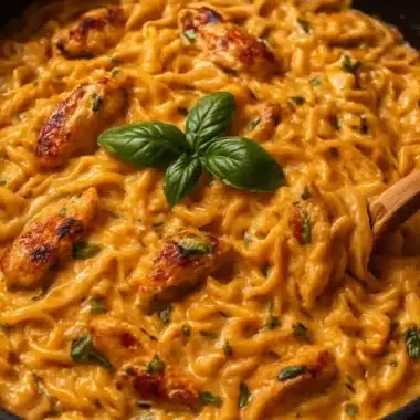 Delicious Marry Me Chicken Pasta served in a bowl with herbs and parmesan