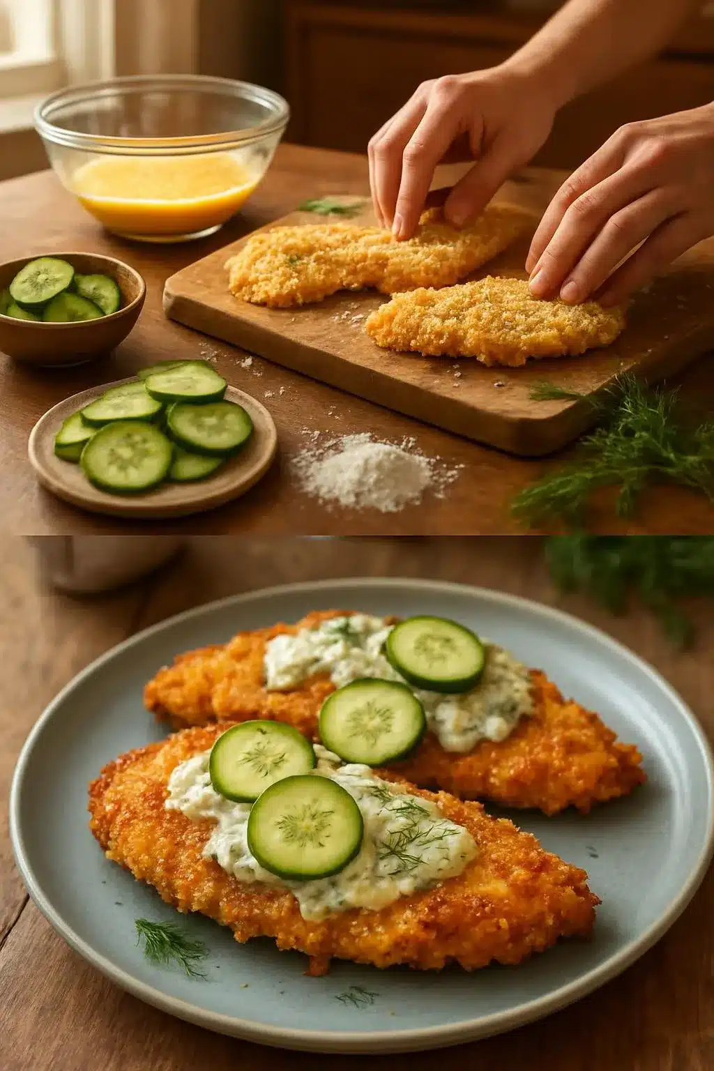 Crispy Dill Pickle Parmesan Chicken