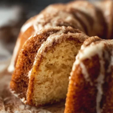 Delicious Snickerdoodle Bundt Cake with cinnamon sugar topping and rich flavor