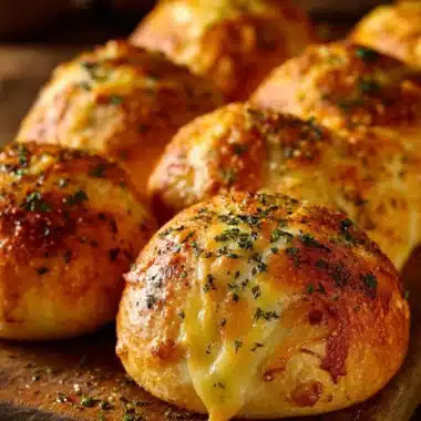 Delicious Sourdough Pizza Bombs ready to be enjoyed.