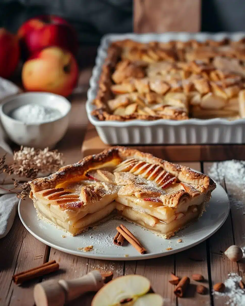 Glazed Apple Slab Pie