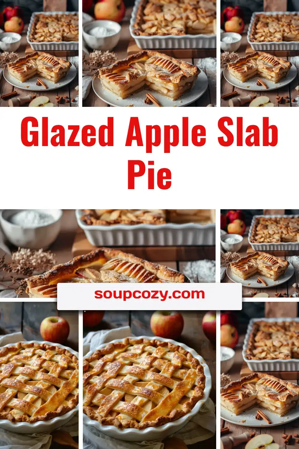 Glazed Apple Slab Pie