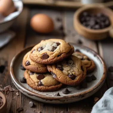 Delicious gooey cookies with melted chocolate and a chewy texture.