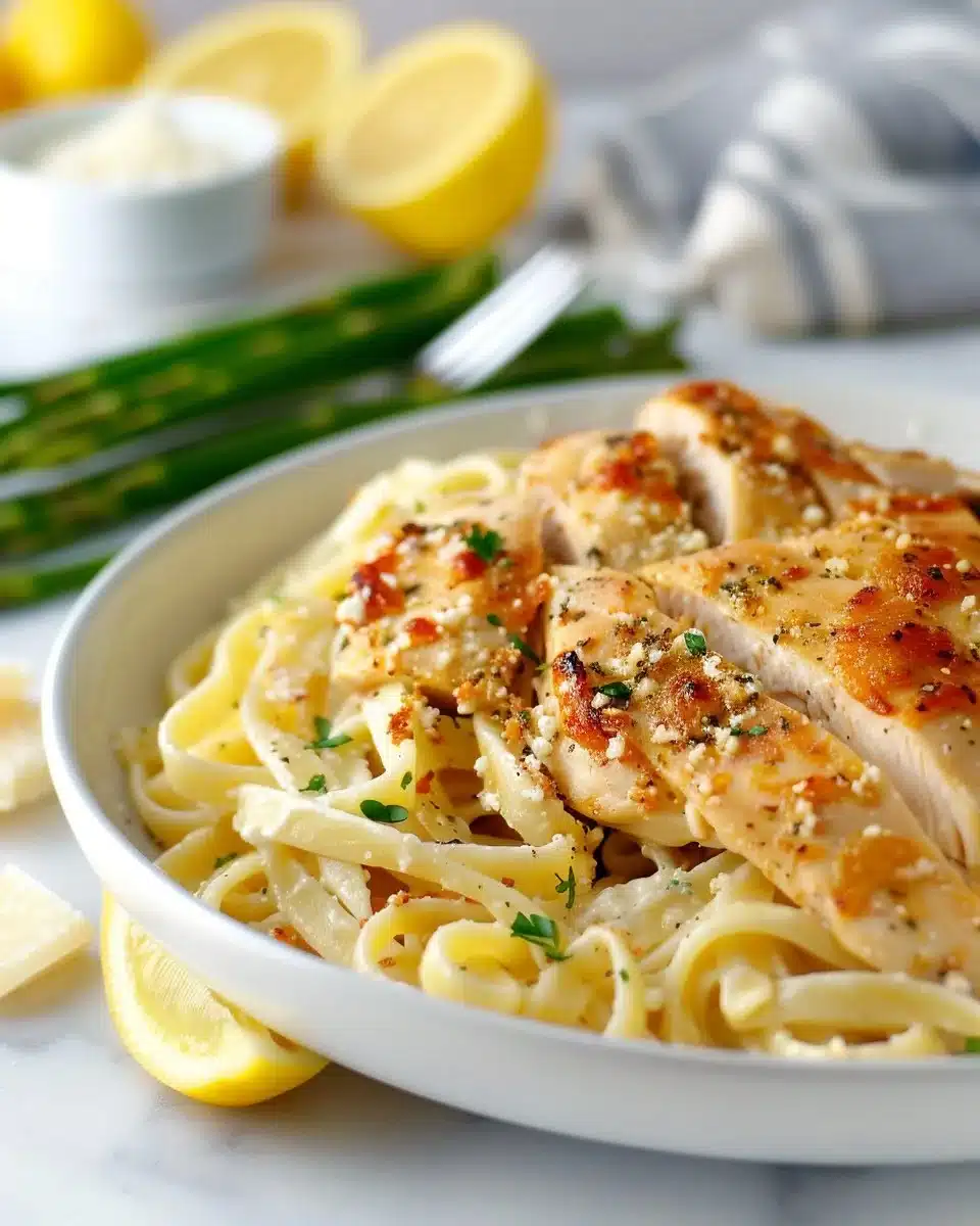 Healthy Garlic Parmesan Chicken Pasta