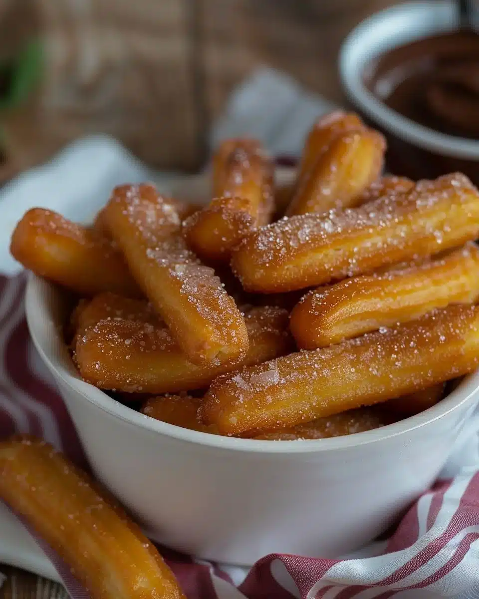 Homemade Churro Bites with Nutella