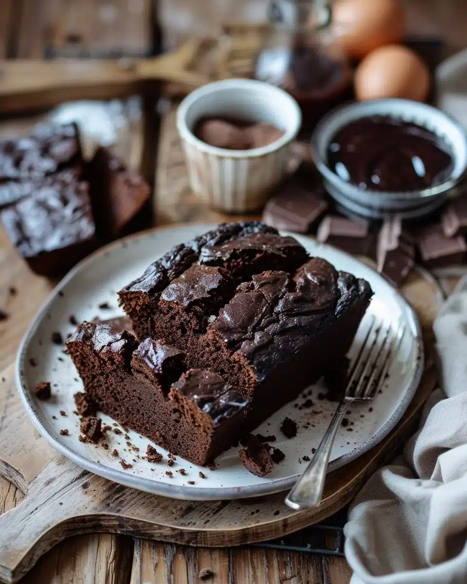 Hot Fudge Brownie Bread