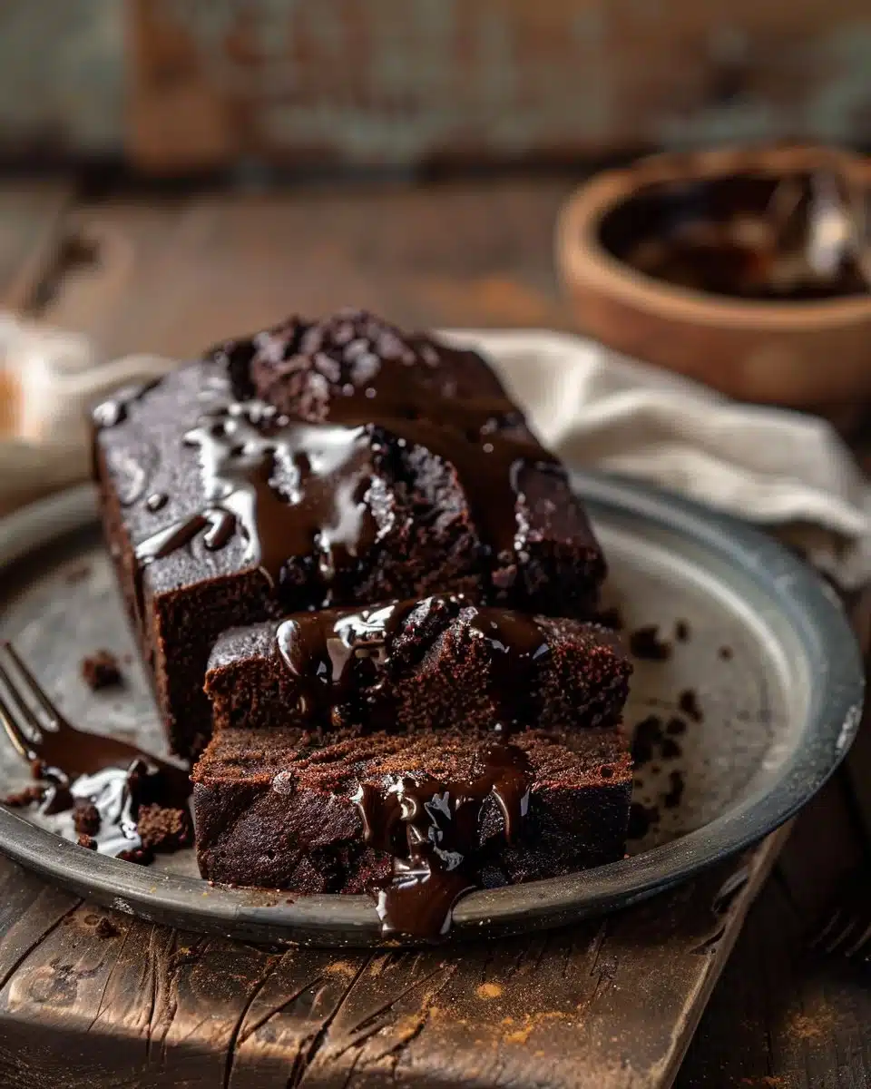 Hot Fudge Brownie Bread