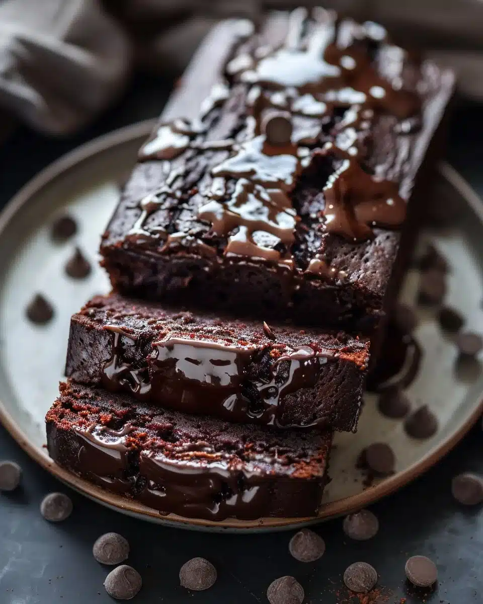 Hot Fudge Brownie Bread