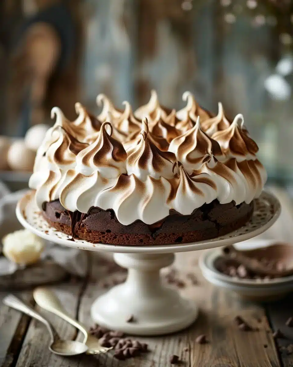 Milk Chocolate Meringue Cake