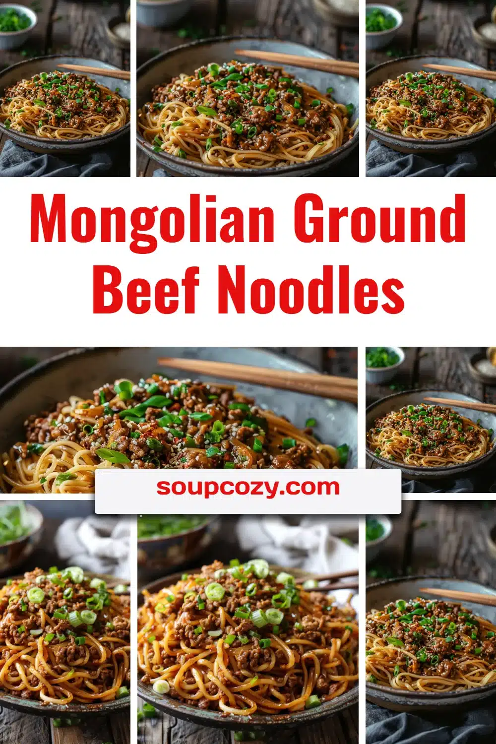 Mongolian Ground Beef Noodles