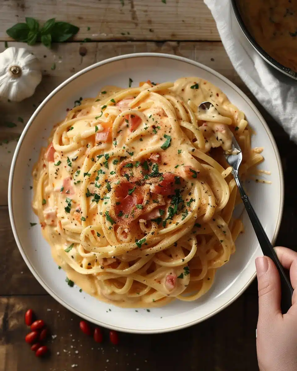 One Pot Creamy Garlic Pasta