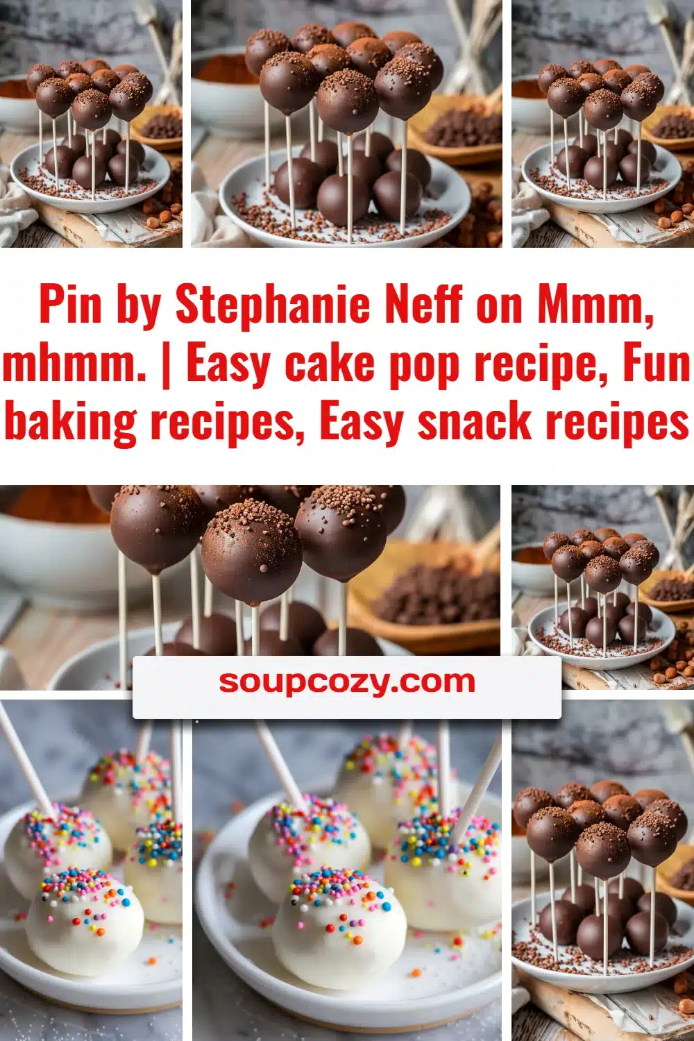 Pin by Stephanie Neff on Mmm, mhmm. | Easy cake pop recipe, Fun baking recipes, Easy snack recipes