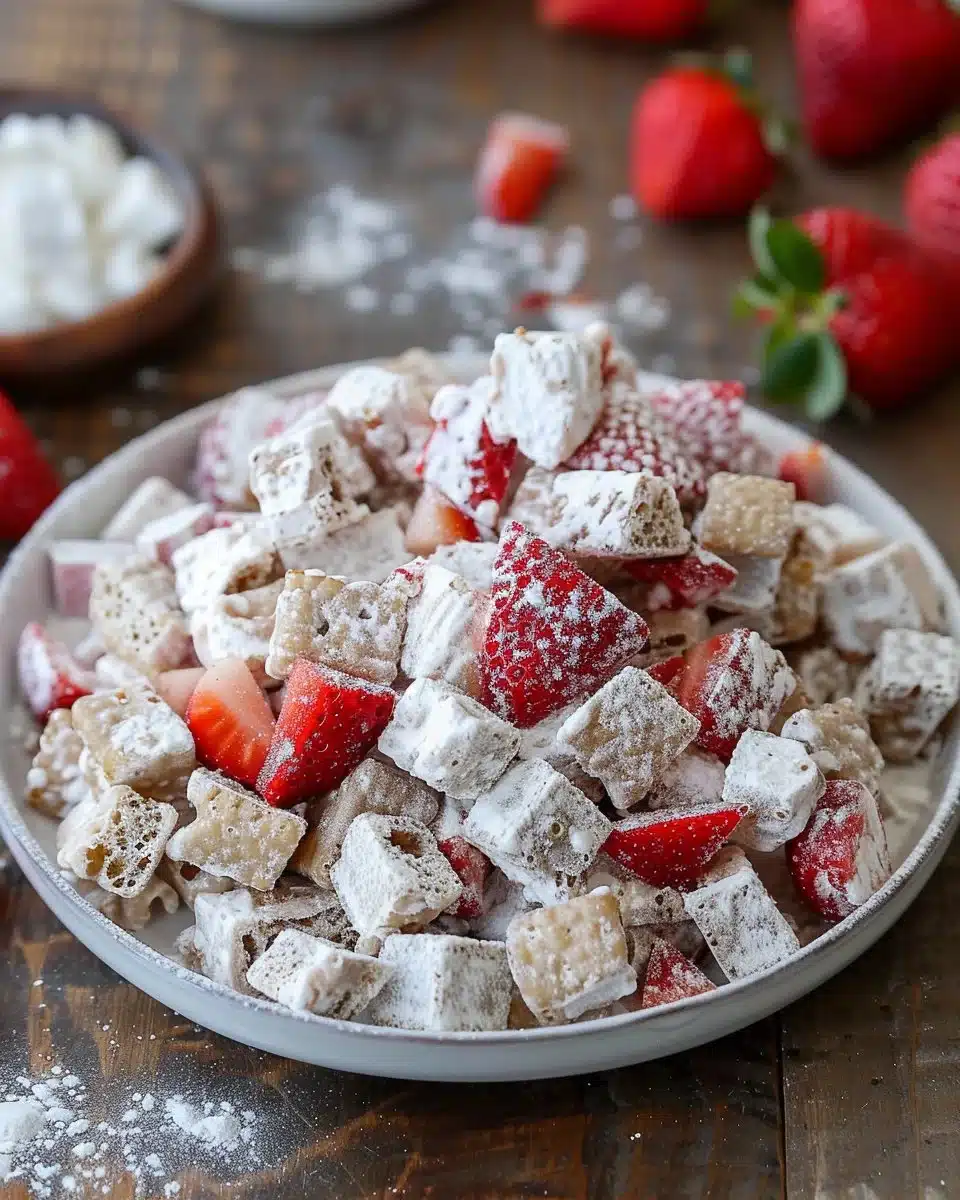 Quick Strawberry Shortcake Puppy Chow