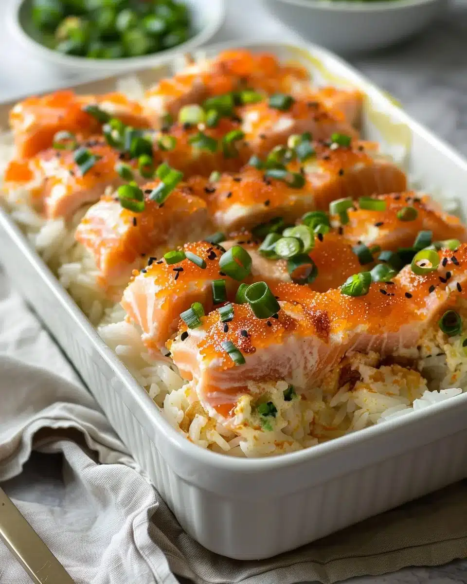 Spicy Salmon Sushi Bake Recipe