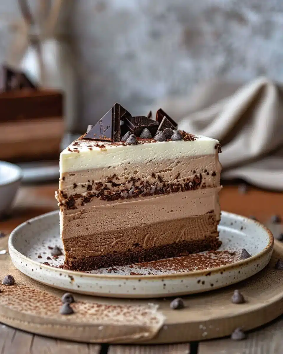 Triple Chocolate Mousse Cake