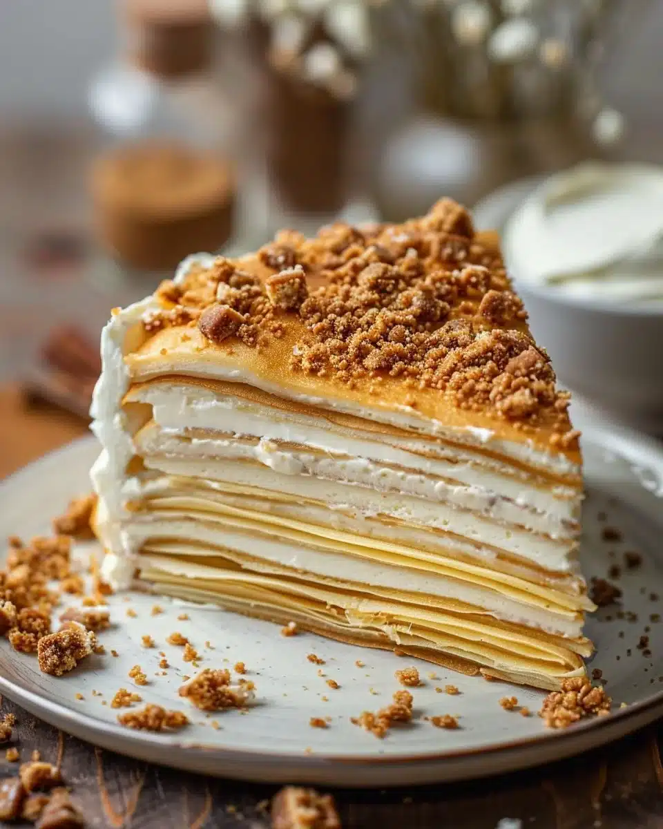 Vanilla & Speculoos Crêpe Cake