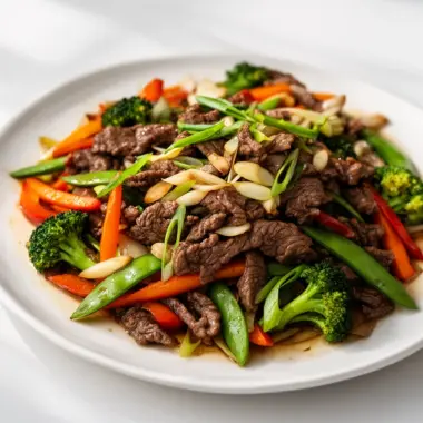 30-minute beef stir fry with fresh vegetables and savory sauce