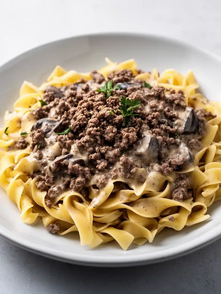 30-Minute Ground Beef Stroganoff