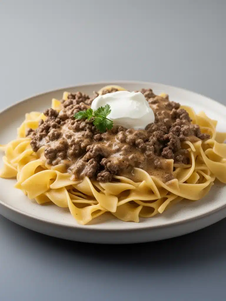 30-Minute Ground Beef Stroganoff