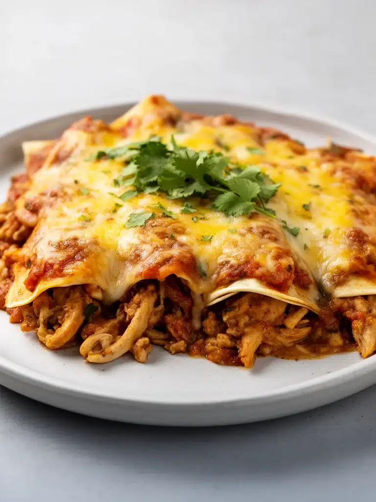 Cheese Chicken Enchiladas Bake