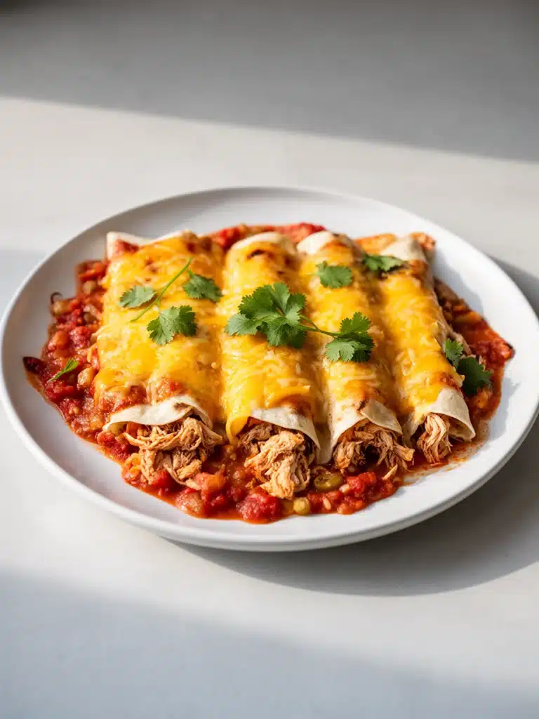 Cheese Chicken Enchiladas Bake