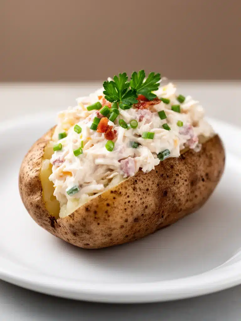 Crack Chicken Stuffed Baked Potatoes