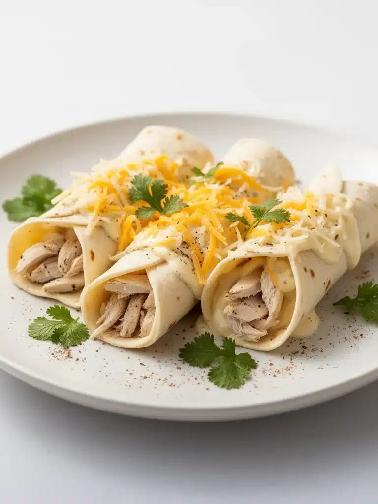Creamy Cheesy Chicken Alfredo Wraps Delight