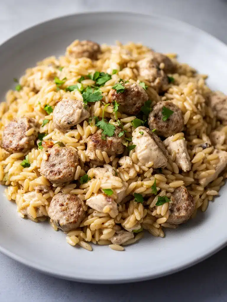 Creamy Chicken Sausage Orzo: A One-Pan Meal