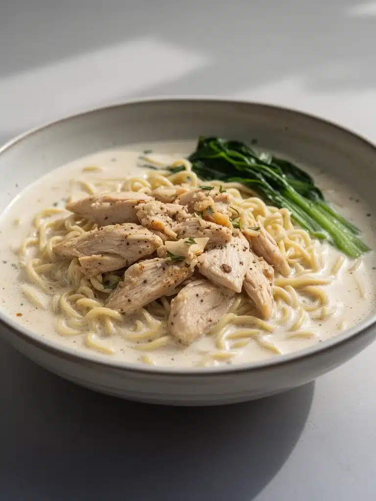 Creamy Garlic Chicken Ramen