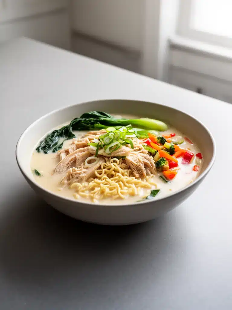 Creamy Garlic Chicken Ramen