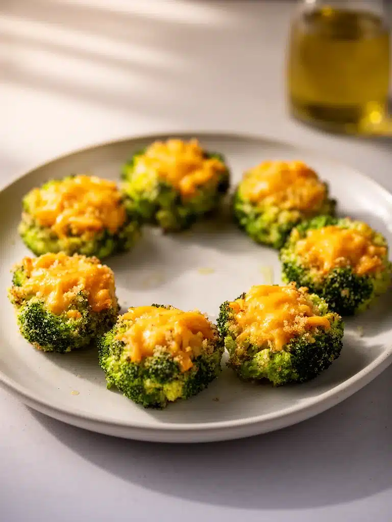 Crispy Broccoli Cheese Rounds