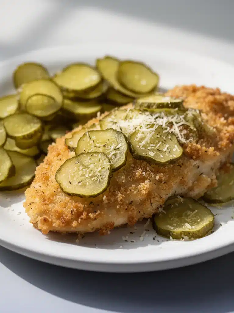 Crispy Dill Pickle Parmesan Chicken