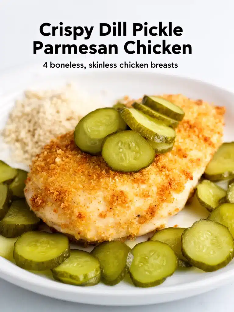 Crispy Dill Pickle Parmesan Chicken