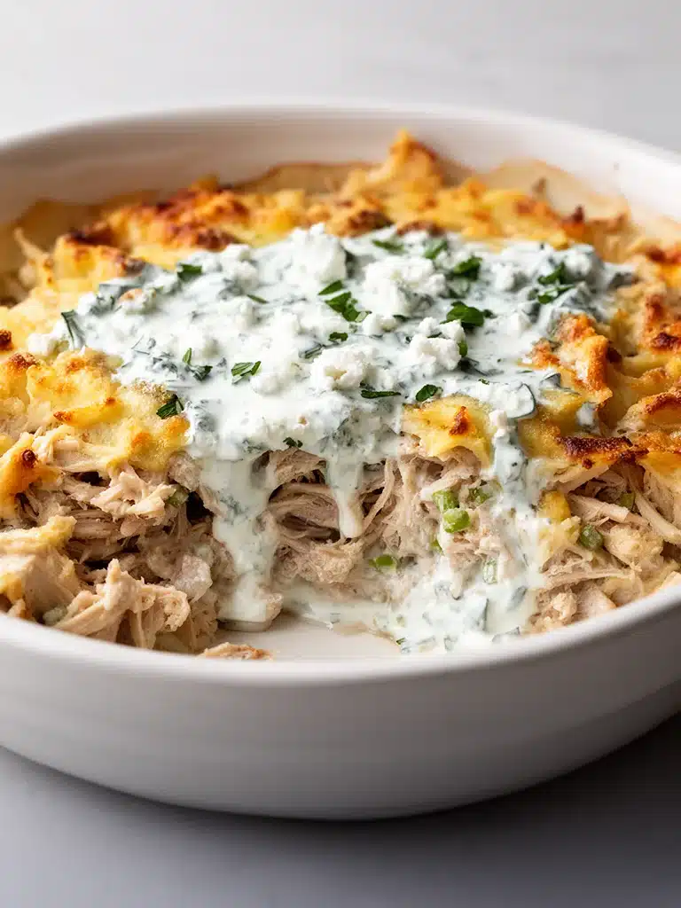Dump-and-Bake Chicken Tzatziki Casserole