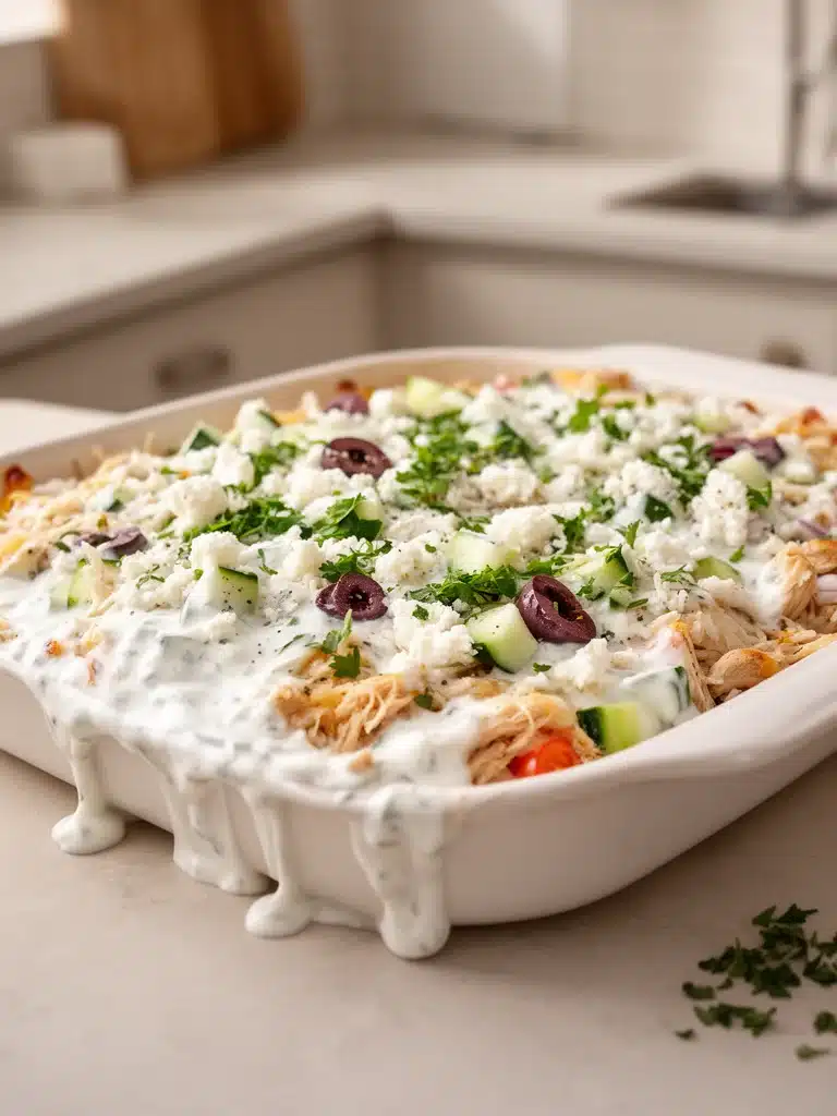 Dump-and-Bake Chicken Tzatziki Casserole
